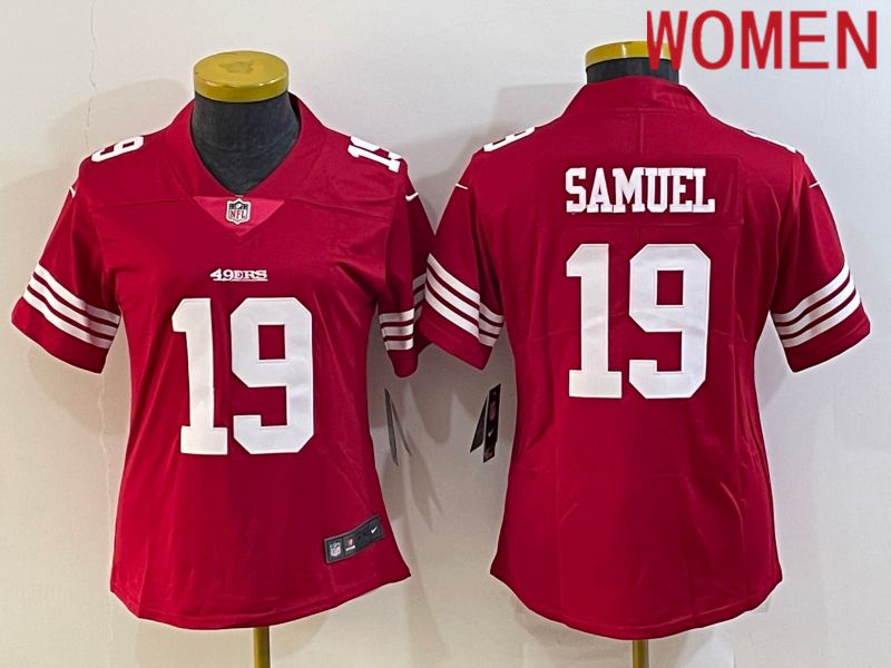 Women San Francisco 49ers #19 Samuel Red New 2022 Nike Limited Vapor Untouchable NFL Jersey->san francisco 49ers->NFL Jersey